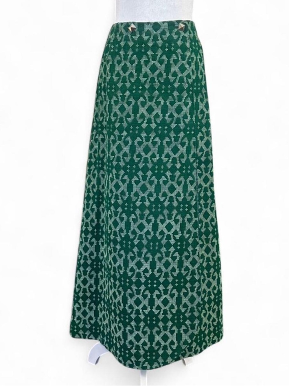 Vintage 70s wrap skirt woven knit